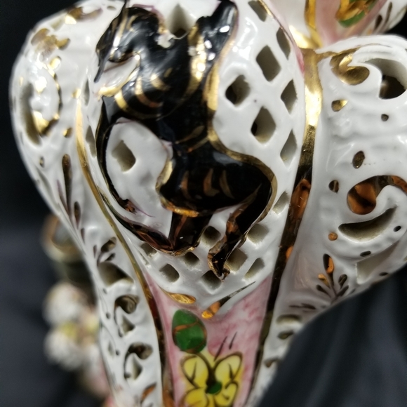 Vtg! Rare Capodimonte Porcelain Lamps - Set of 2 - Picture 7 of 10